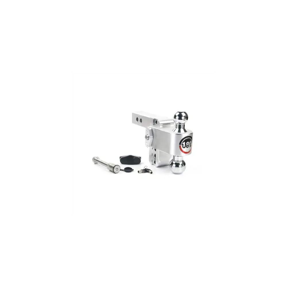 180 Degree Drop Hitch w/ Combo Ball & Pin - 4" Drop for 2" Shank- 12.5K Cap - WEICTB4-2-KA